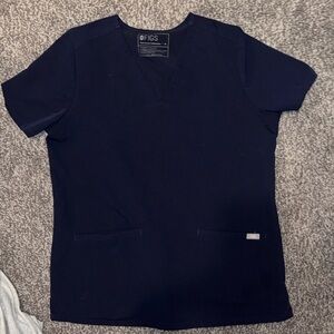 Figs Navy Blue Scrub Top